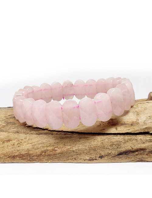 Bracelet en PIERRE quartz rose