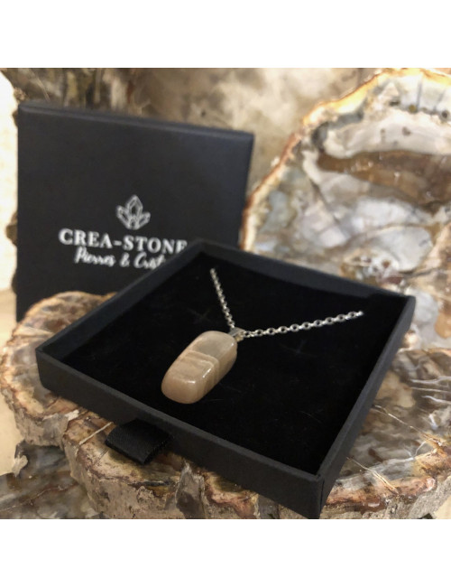 Pierre de qualité supérieure, très beau pendentif en pierre de lune