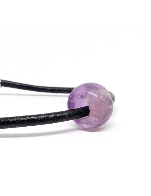 Perle en PIERRE large trou FLUORITE