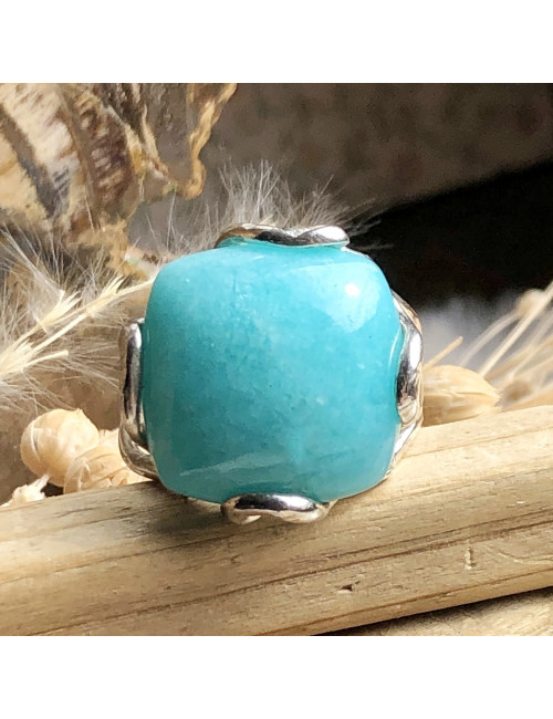 Bague en pierre amazonite