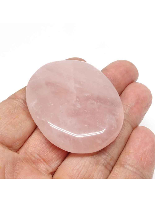 Galet de Quartz rose pour les massages et thérapie par les pierres