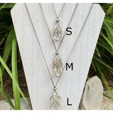 Collier porte pierre en acier inoxydable doré Taille L