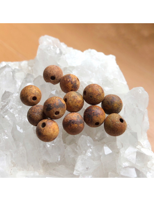 Agate du Tibet ⌀ 6 mm, 12 perles