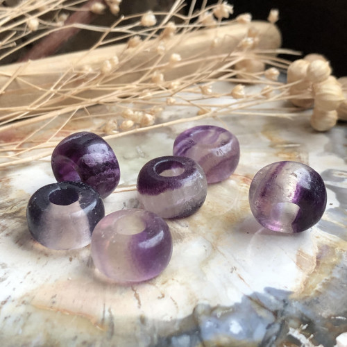 Perle fluorite large trou style pandora Perle fluorite large trou style pandora