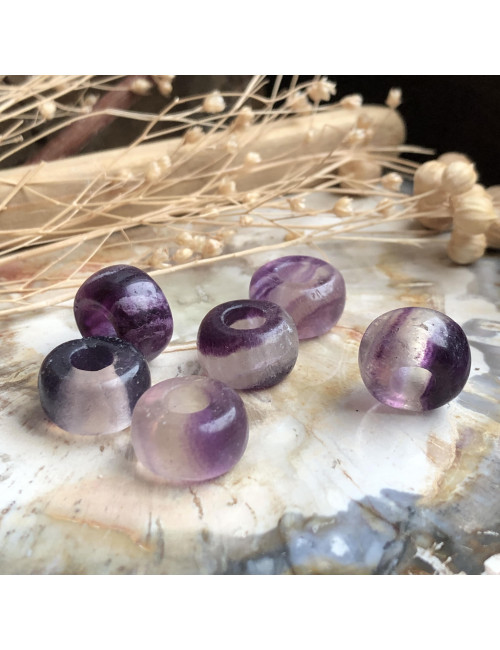 Perle fluorite large trou style pandora