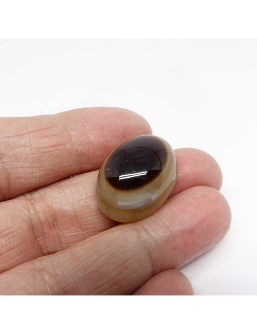Agate rubanée naturelle, Cabochon 2,5 à 3 cm
