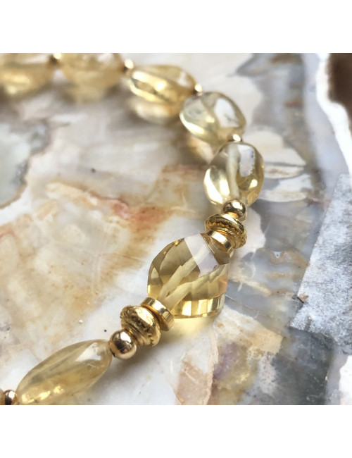 Bracelet en pierre citrine