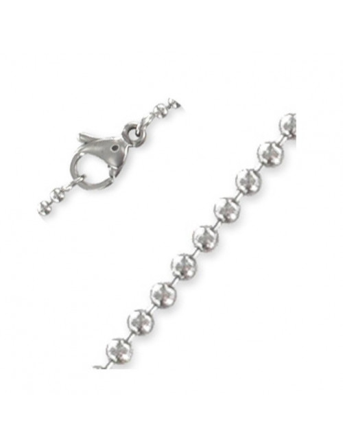 Tour de cou chaîne à bille en acier