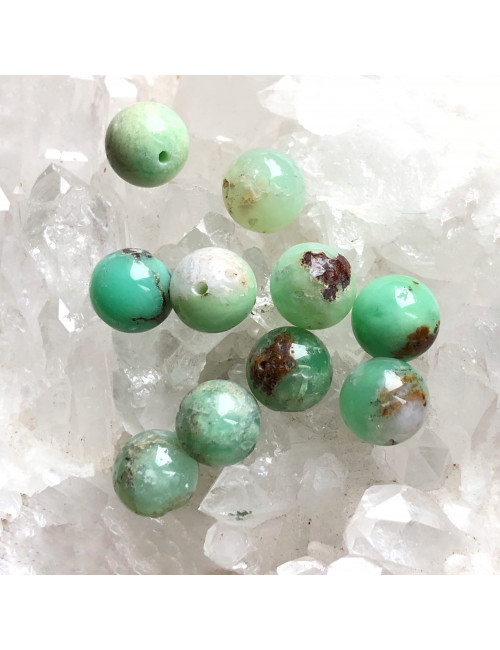 Perles de chrysoprase
