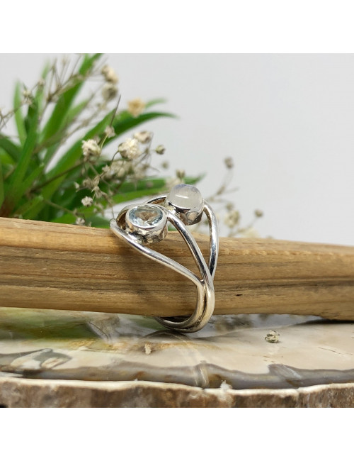 Bague en pierre avec argent 925