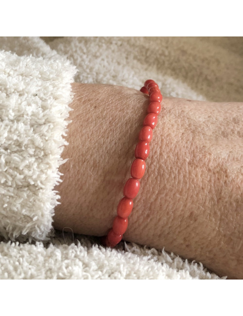 Bracelet extensible en corail bambou