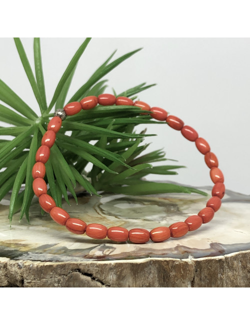 Bracelet extensible en corail bambou