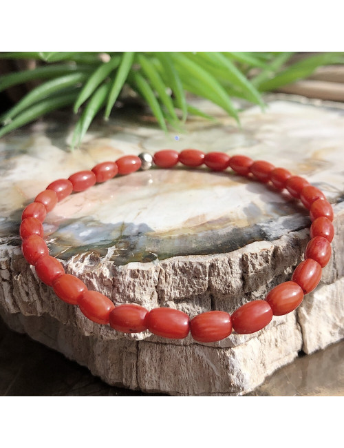 Bracelet extensible en corail bambou