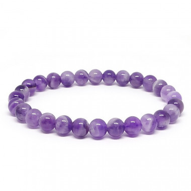 Bracelet en améthyste facettée