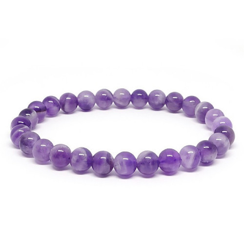 Bracelet en améthyste facettée