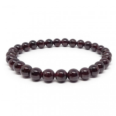 Grenat, Bracelet extensible peres de 6 mm