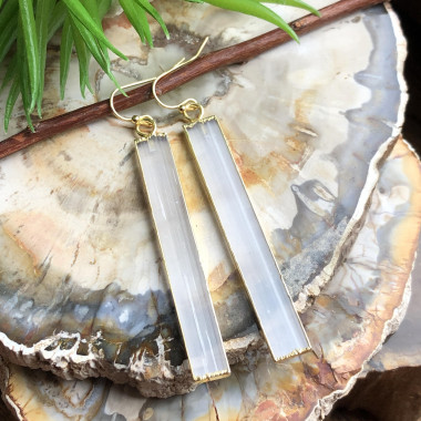 Sélénite, Boucles d’oreilles pendantes