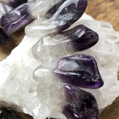 1/2 Fil de perles d’améthyste nuggets