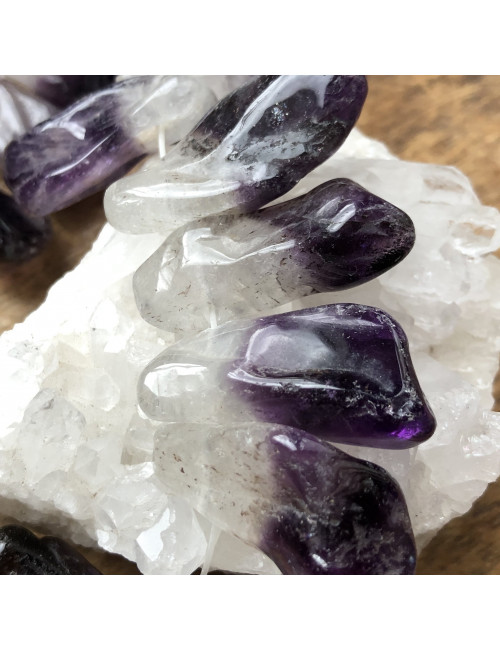 1/2 Fil de perles d’améthyste nuggets