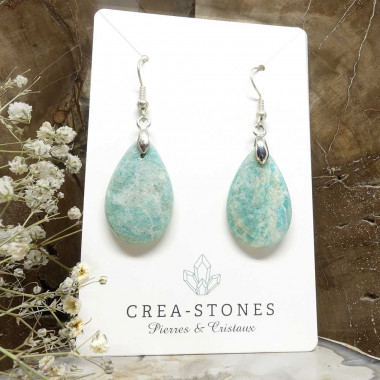 Boucles d'oreilles en amazonite