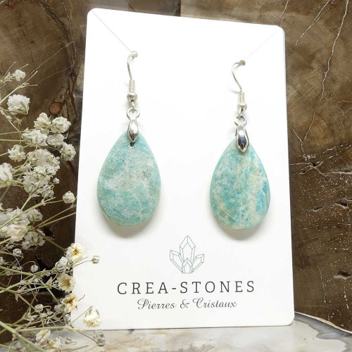 Boucles d'oreilles en amazonite