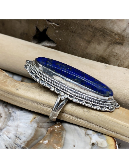 Bague argent 925 et pierre lapis lazuli
