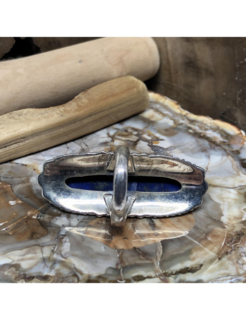 Bague en argent et en pierre de lapis lazuli