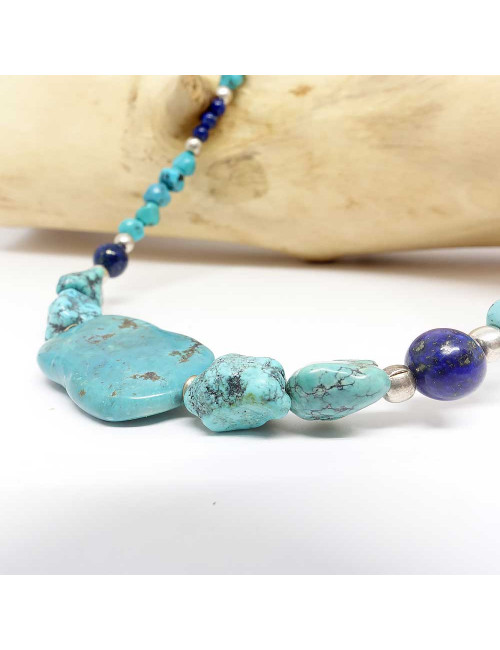 Turquoise et lapis lazuli