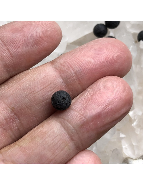 Pierre de lave 6 mm pour la création de vos bijoux