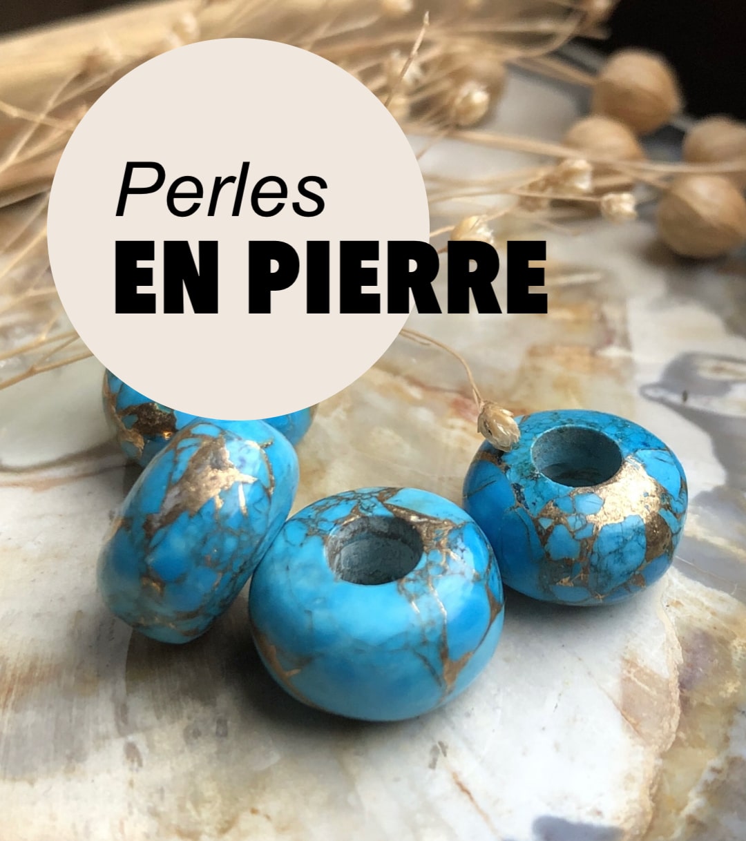 Créez votre collier style pandora avec les perles en pierre large trou