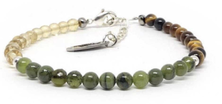 Bracelet Citrine avec Oeil de tigre