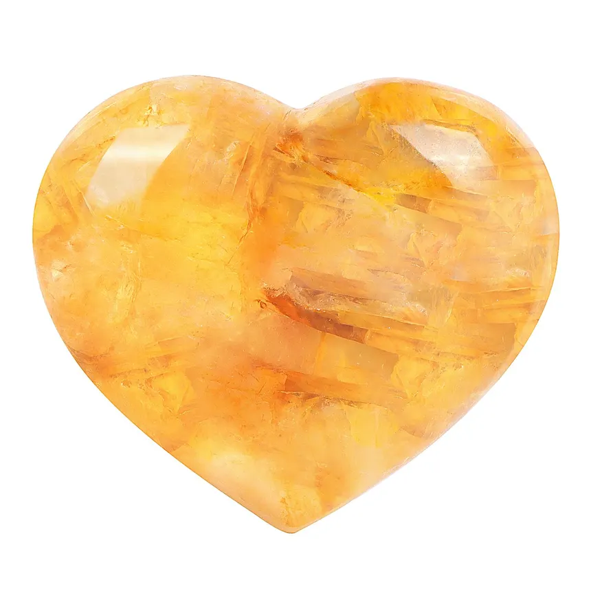 Citrine en forme de coeur