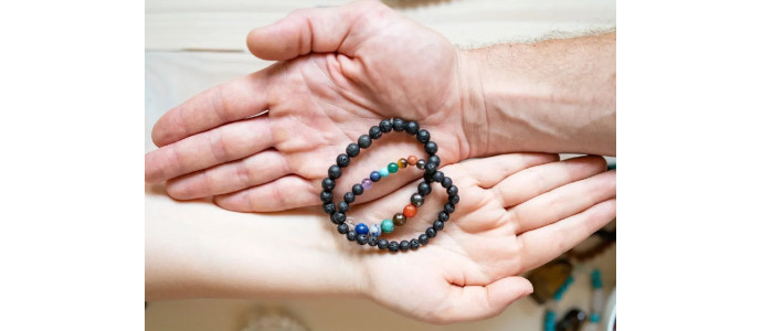 Bracelets 7 chakras avec vraies pierres naturelles