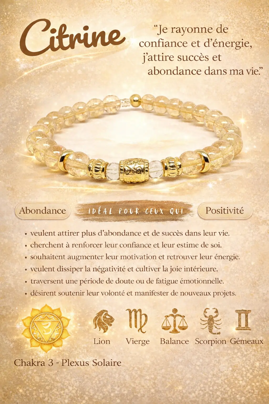 Fiche explicative sur la Citrine